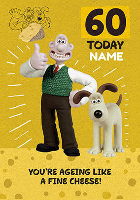 Wallace & Gromit - 60th Birthday Personalised Card