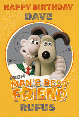 Mans Best Friend Personalised Birthday Card