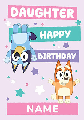 Bluey Personalised Daughter Birthday Card