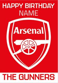 Arsenal Retro Shirts Personalised Birthday Card