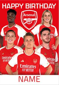 Arsenal Players Birthday Card