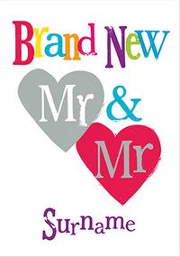 Brand New Mr & Mr Personalised Wedding Card
