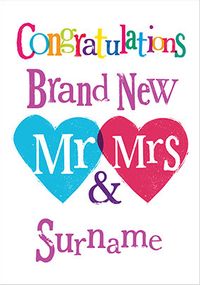 Brand New Mr & Mrs Personalised Wedding Card