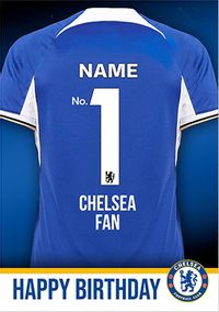 Tap to view No.1 Chelsea Fan Birthday Card
