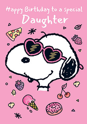 Snoopy - Special Daughter Personalised Birthday Card