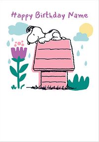 Snoopy - Dog House Personalised Birthday Card
