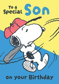 Snoopy - Son Personalised Birthday Card