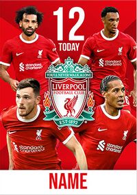 Tap to view Liverpool Editable Age Birthday Card