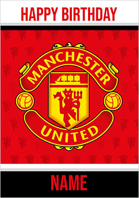 Man United Crest Birthday Card