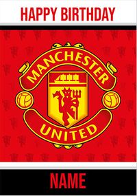 Man United Crest Birthday Card