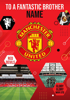 Man United Fantastic Brother Card