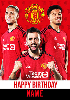 Man United - Players Personalised Birthday Card