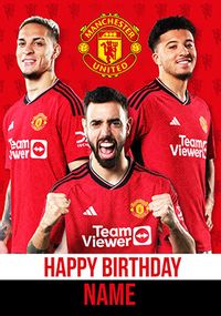 Tap to view Man United - Players Personalised Birthday Card