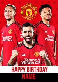 Man United - Players Personalised Birthday Card