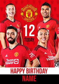 Man United - 12th Birthday Personalised Players Card