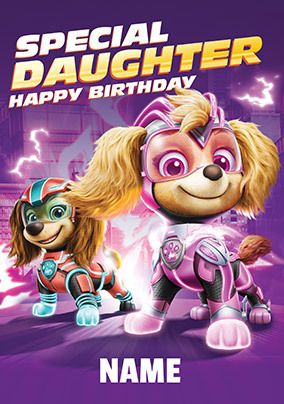 Paw Patrol Movie - Daughter Personalised Birthday  Card