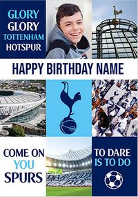 Spurs Come On Photo Birthday Card