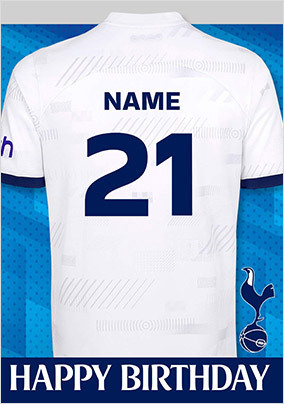 Spurs Football Shirt Birthday Card