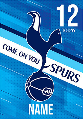 Spurs Crest Personalised Birthday Card