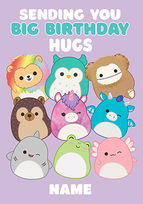 Squishmallow Personalised Birthday Hugs Card