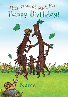 Stickman - Personalised Birthday Card