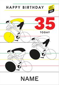 Tap to view Tour de France - 35 Today Personalised Birthday Card