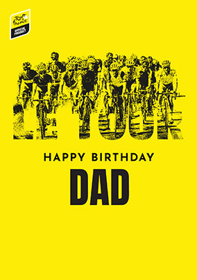 Tour de France - Le Tour Dad Personalised Birthday Card