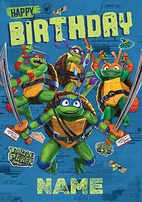 Ninja Turtles Movie - Happy Birthday Card