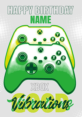 Xbox Vibrations Birthday Card