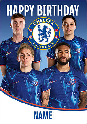 Chelsea FC Male and Female Players Birthday Card