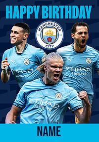 Tap to view Manchester City Football Players Birthday Card