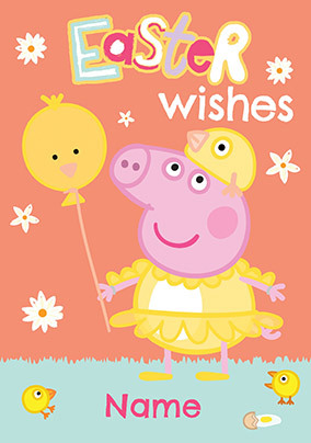 Easter Wishes Peppa Pig Card
