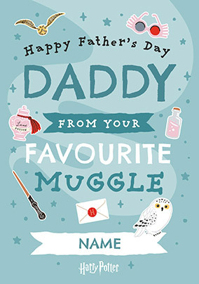 Harry Potter - Fave Muggle Personalised Father's Day Card
