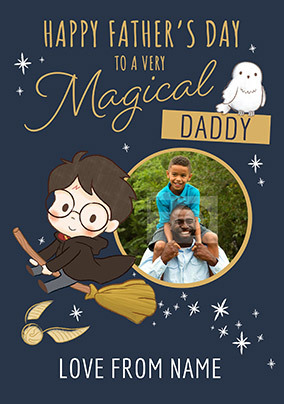 Harry Potter - Daddy Photo Father's Day Card