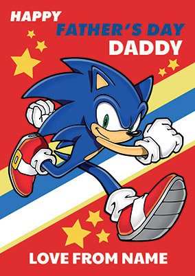 Sonic - Daddy Personalised Father's Day Card