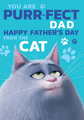 Purrrfect Dad Secret Life of Pets Card