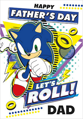 Let's Roll Father's Day Sonic Card