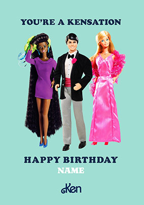 Ken - You're a Kensation Personalised Birthday Card