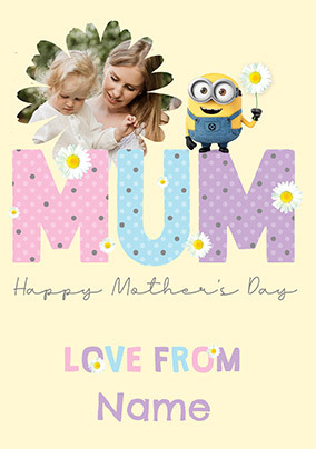 Minions - Mum Photo Mother's Day Card