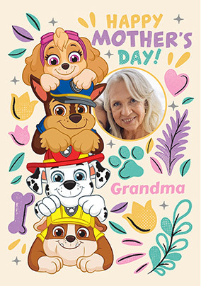 Paw Patrol - Grandma Photo Mother's Day Card