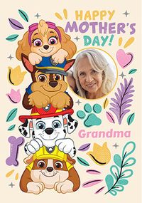 Tap to view Paw Patrol - Grandma Photo Mother's Day Card