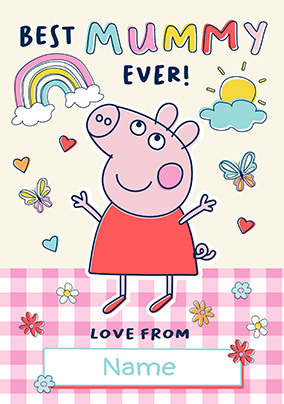 Peppa Pig - Best Mummy Personalised Mother's Day Card