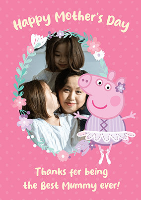 Peppa Pig - Best Mummy Photo Mother's Day Card
