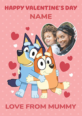 Bluey Photo Valentine Card