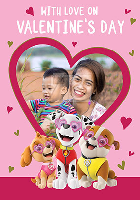 Paw Patrol Photo Valentine Card