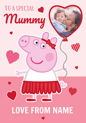 Peppa Pig Mummy Photo Valentine Card