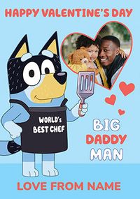 Bluey - Big Daddy Man Photo Valentine's Day Card