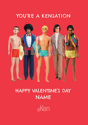 Ken - You're a Kensation Personalised Valentine's Day Card