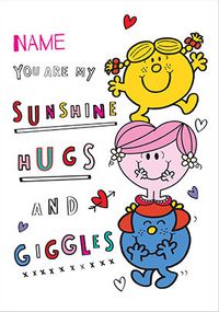 Tap to view Mr Men - Sunshine Hugs and Giggles Personalised Valentine's Day Card