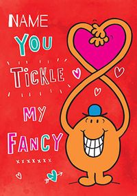 Mr Men - Tickle my Fancy Personalised Valentine's Day Card